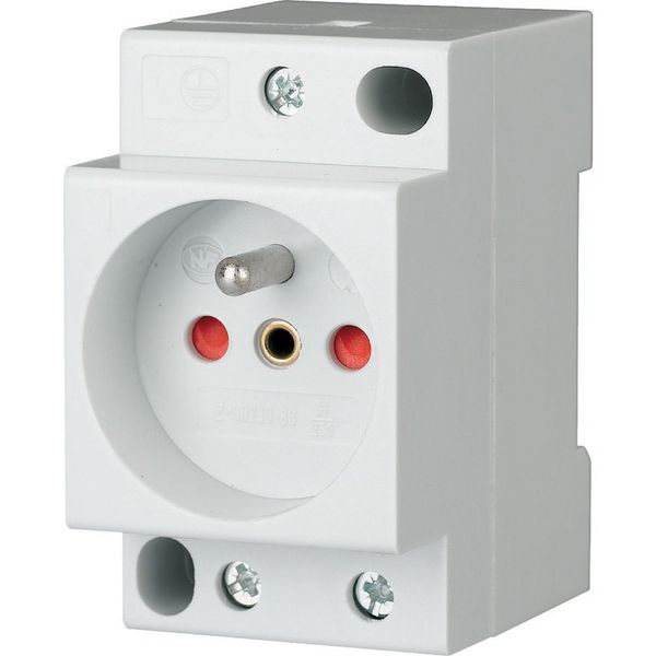 Schuko socket, 10/16A, 250V AC, with integrated increased protection against accidental contact image 4