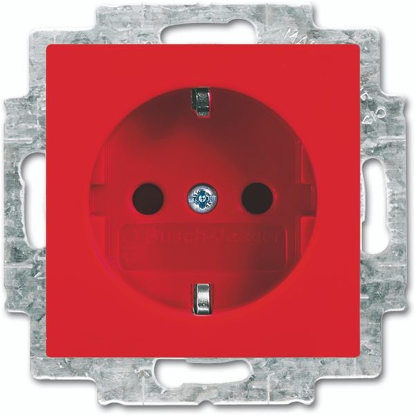 20 EUC-917 CoverPlates (partly incl. Insert) Busch-balance® SI red RAL 3020 image 1