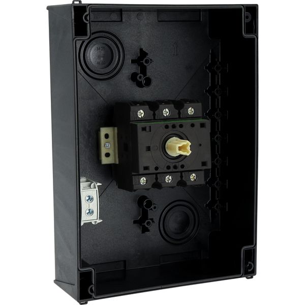 On-Off switch, P3, 100 A, surface mounting, 3 pole, with black thumb grip and front plate image 59