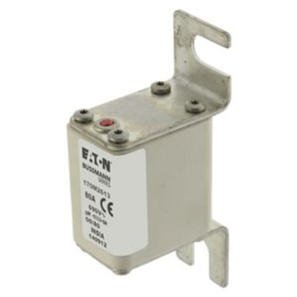 Fuse-link, high speed, 80 A, AC 690 V, DIN 00, 30 x 51 x 100 mm, gR, DIN, IEC, single indicator image 5