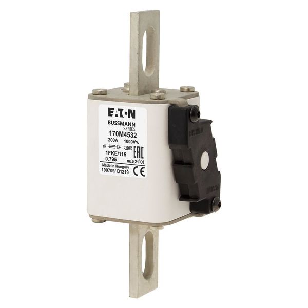 Fuse-link, high speed, 200 A, AC 1000 V, size 1, 51 x 68 x 102 mm, aR, IEC, single indicator image 11