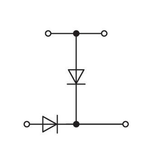 Component terminal block double-deck with 2 diodes 1N4007 gray image 4