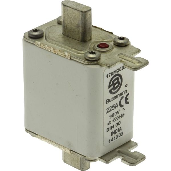 Fuse-link, high speed, 225 A, AC 900 V, DIN 00, aR, DIN, IEC, single indicator image 5