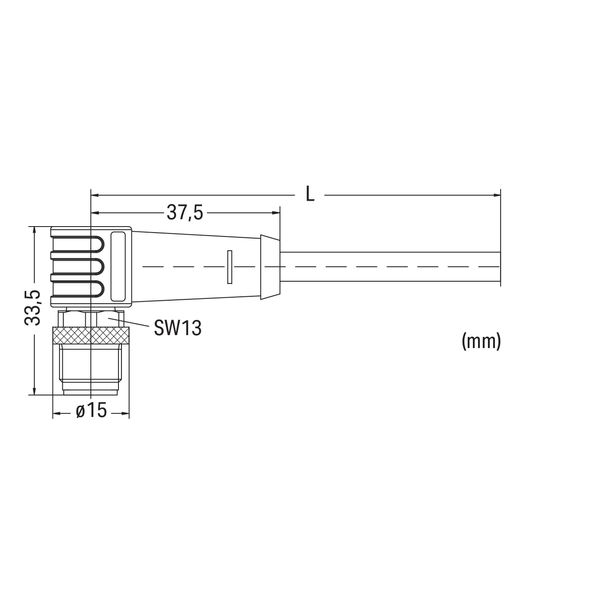 ETHERNET cable M12D plug angled 4-pole green image 7