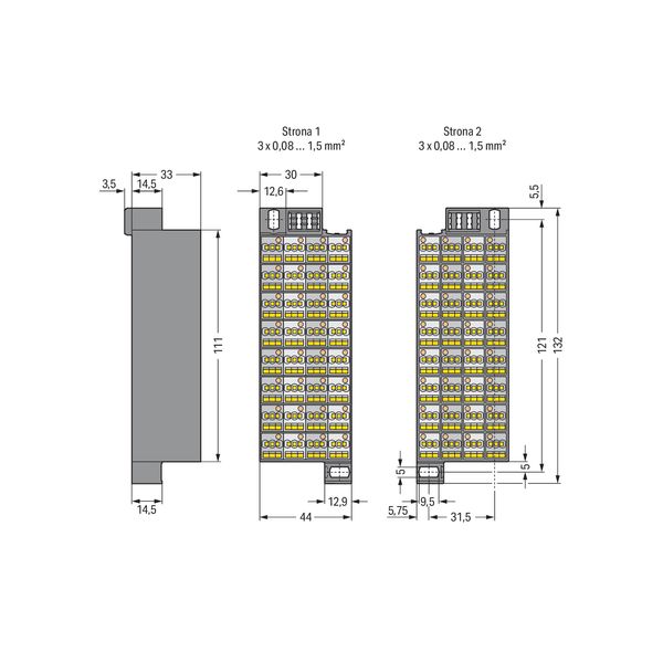 Matrix patchboard 32-pole Marking 33-64 dark gray image 3