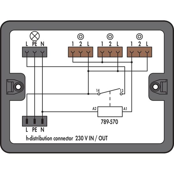Distribution box Surge switch circuit 1 input black image 1
