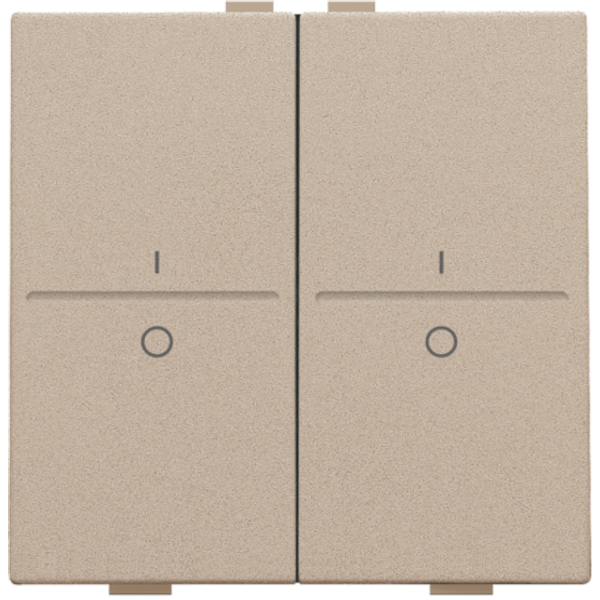 Double key with 'I' and '0' symbols for wireless switch or push button image 2