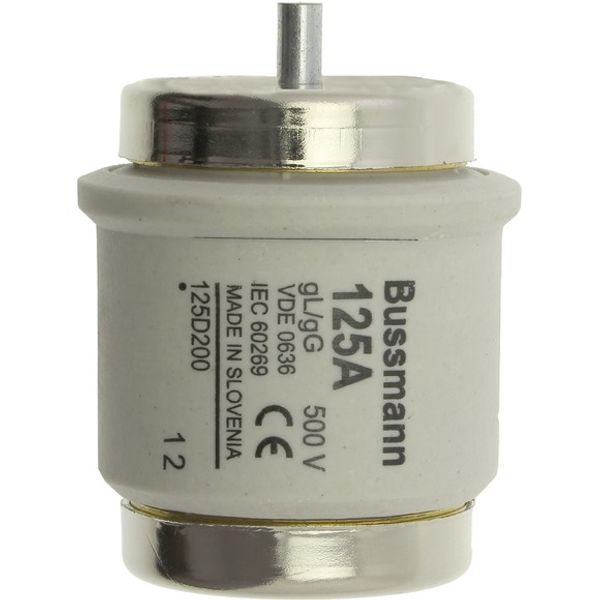 Fuse-link, low voltage, 125 A, AC 500 V, D5, 56 x 46 mm, aR, DIN, IEC, ultra rapid image 1