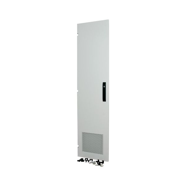 Section door, ventilated IP31, hinges left, HxW = 1600 x 600mm, grey image 2