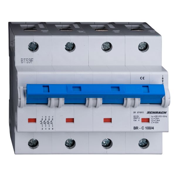 High Current Miniature Circuit Breaker C100/4, 10kA image 2