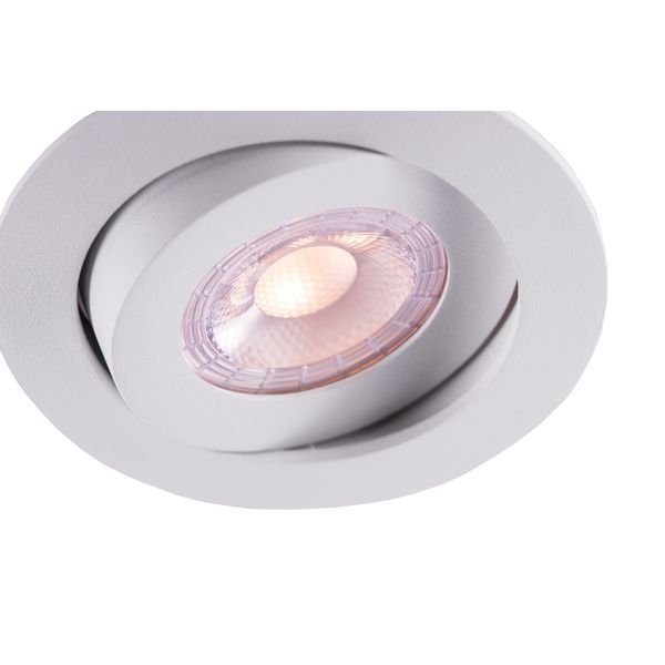 LED Slim Downlight 5W 3000K/4000K/5700K 400Lm 50° CRI 90 Flicker-Free Cutout 70-75mm (Internal Driver Included) RAL9003 THORGEON image 3
