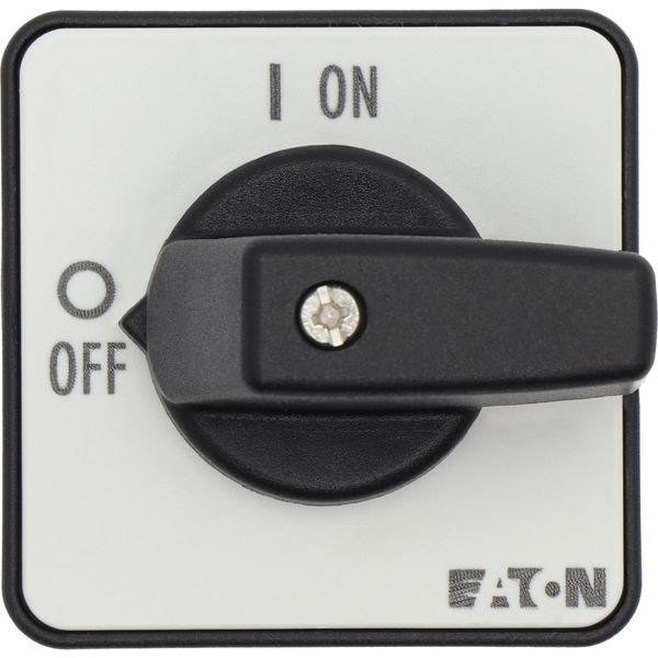 On-Off switch, T0, 20 A, flush mounting, 1 contact unit(s), 2 pole, with black thumb grip and front plate image 31