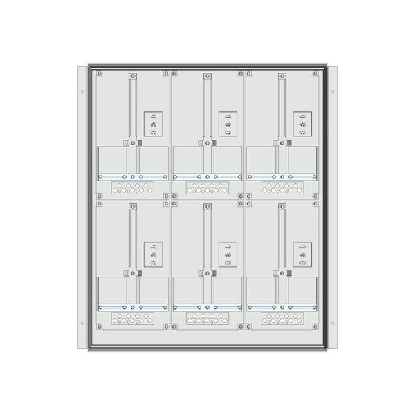 Meter box insert 2-rows, 6 meter boards / 17 Modul heights image 1