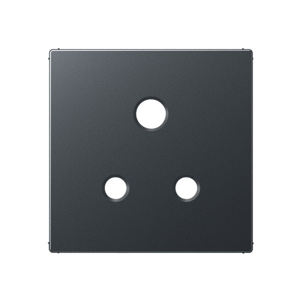 Centre plate for socket insert 3171-5 EINS, thermoplastic lacquered, A range, matt anthracite image 1