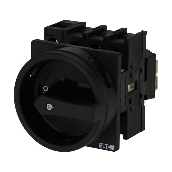 Main switch, P1, 40 A, flush mounting, 3 pole, 1 N/O, 1 N/C, STOP function, With black rotary handle and locking ring, Lockable in the 0 (Off) positio image 6