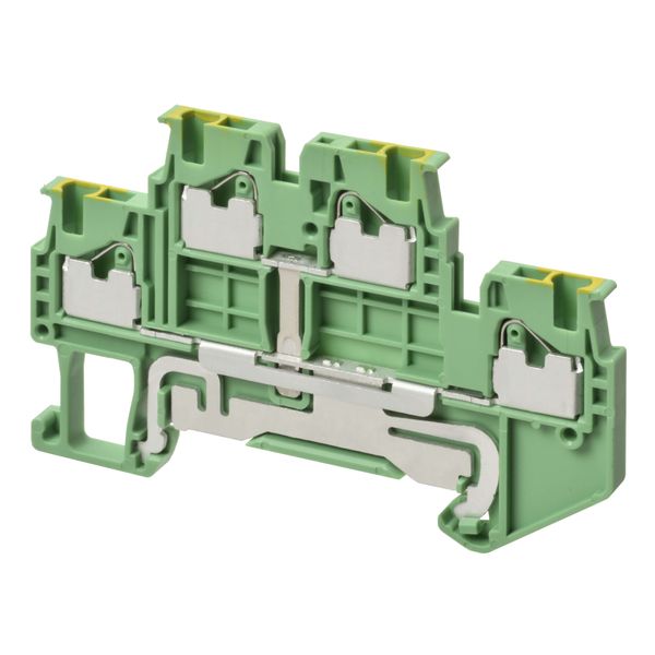 Ground multi-tier DIN rail terminal block with push-in plus connection image 3