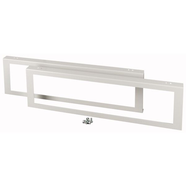 Plinth, side panels for HxD 200 x 600mm, grey, with cable duct cutout image 1