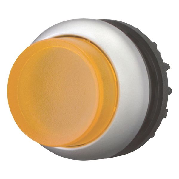 Illuminated pushbutton actuator, RMQ-Titan, Extended, momentary, orange, Blank, Bezel: titanium image 2