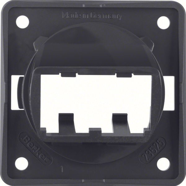 Integro Insert- Supporting Plate for 2 Mini-Com Modules Black Glossy image 1