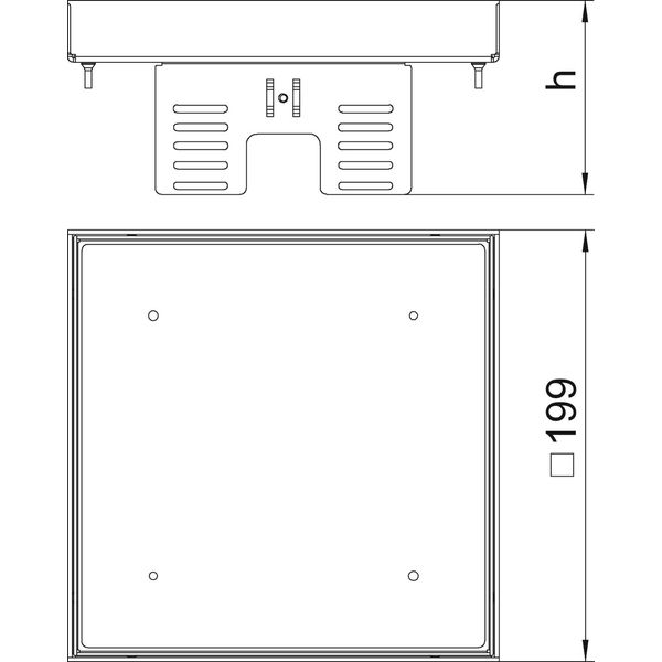 RKN2 UZD3 4MS20 Square cassette blank 200x200mm image 2