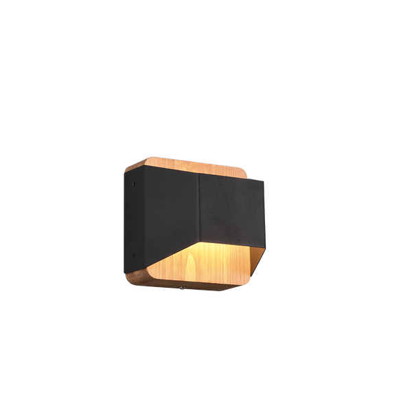 Arino LED wall lamp 12 cm matt black image 1