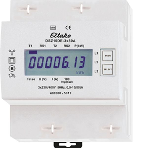 Three-phase energy meter, without approval image 1