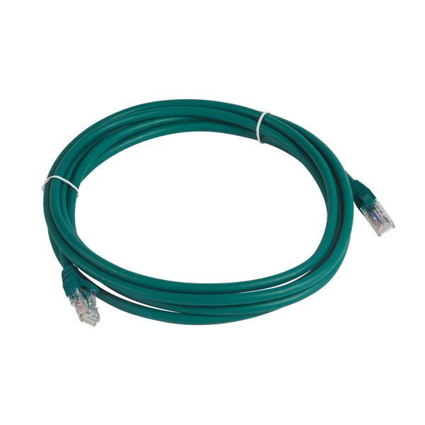 Patch cord RJ45 category 6A U/UTP unscreened LSZH green 3 meters image 2