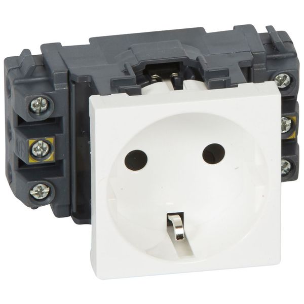 Socket Mosaic - 2P+E - for installation on trunking - screw term. - standard image 1