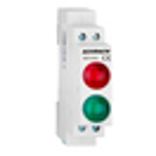 Modular-dual-LED AMPARO, red/green, 230VAC image 3