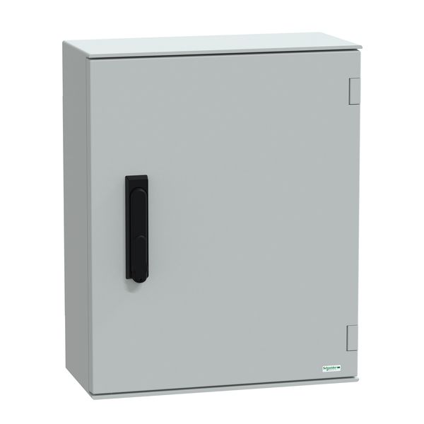 wall-mounting enclosure polyester monobloc IP66 H530xW430xD200mm 3points lock image 1