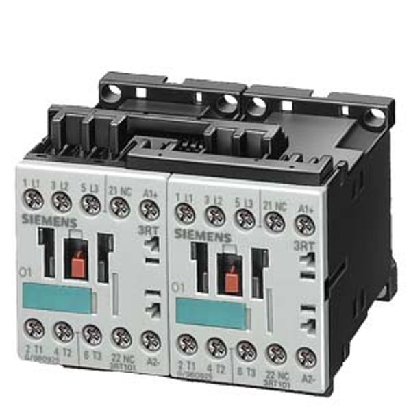 Reversing contactor assembly AC-3, 5.5 kW/400 V, 3-pole Size S00, Screw terminal 48 V AC, 50/60 Hz Electrical and mechanical …3RA1317-8XB30-1AH0 image 1