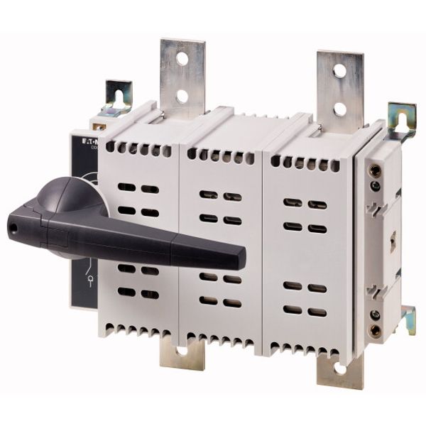 DC switch disconnector, 1250 A, 2 pole, 1 N/O, 1 N/C, with grey knob, service distribution board mounting image 1