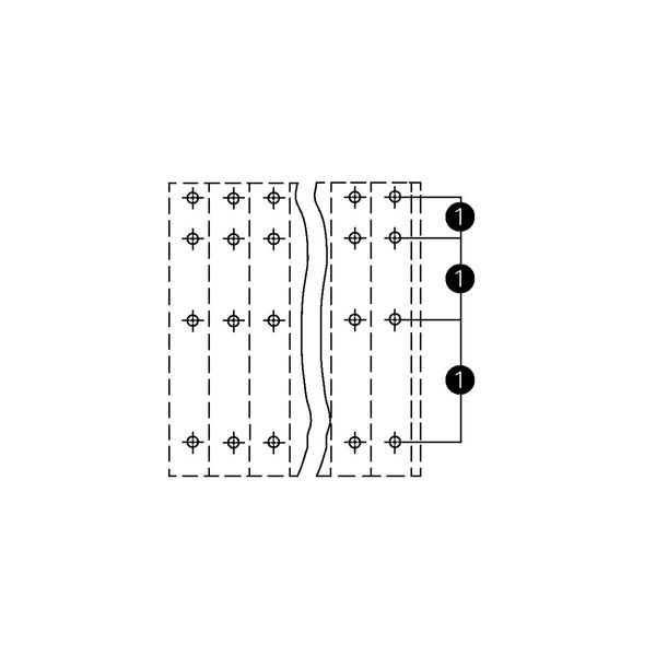 Quadruple-deck PCB terminal block 2.5 mm² Pin spacing 5 mm gray image 2