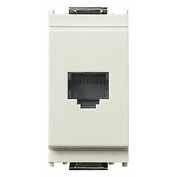 RJ11 phone jack 6/4 white image 1