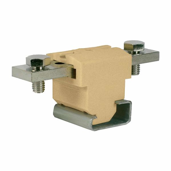 2-Bolt terminal, 120mm2 for G32 rail, beige color image 1