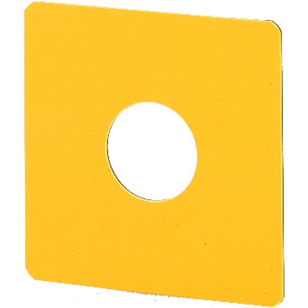 Emergency-Stop label, Blank, yellow, square 50 x 50 mm, Not suitable for engraving, Front dimensions 25 × 25 mm image 1