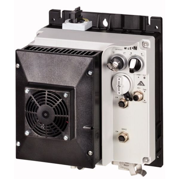 Speed controllers, 8.5 A, 4 kW, Sensor input 4, 230/277 V AC, AS-Interface®, S-7.4 for 31 modules, HAN Q4/2, with manual override switch, with fan image 3