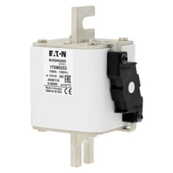 Fuse-link, high speed, 1100 A, AC 1250 V, size 3, 74 x 92 x 141 mm, aR, IEC, single indicator image 2