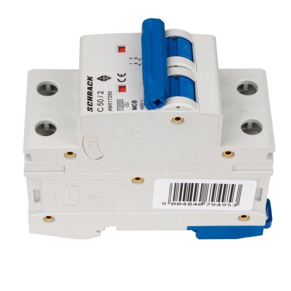 Miniature Circuit Breaker (MCB) AMPARO 10kA, C 50A, 2-pole image 3