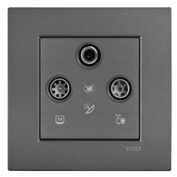 Novella-Trenda Dark Grey Sat Socket Terminated (Sat-TV-Rd) image 1