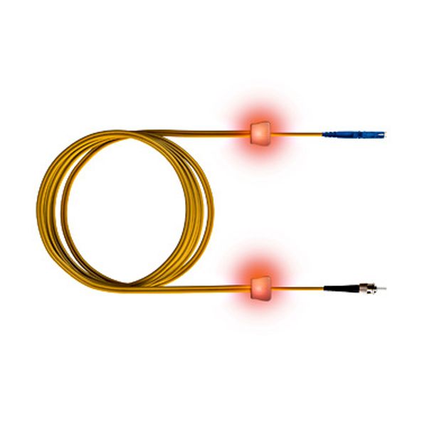 FO LED Patch Cord, Simplex, E2000/ST, E09/125, OS2, 10m image 1