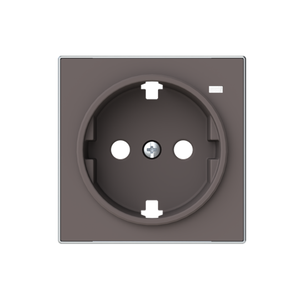 8588.8 TP Cover Schuko socket w/LED Socket outlet Central cover plate Brown - Sky Niessen image 1