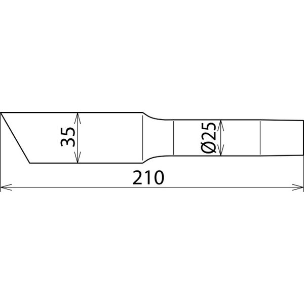 Chamfered flat cleaning head D=25/W=35mm for NS dry cleaning set -1000 image 2