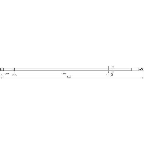 Insulating stick 123kV M12 SK w. plug-in coupling L 2000 mm image 2