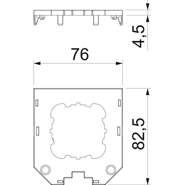 UT3 D1 Cover plate for UT3, support ring device 82,5x76x4 image 2