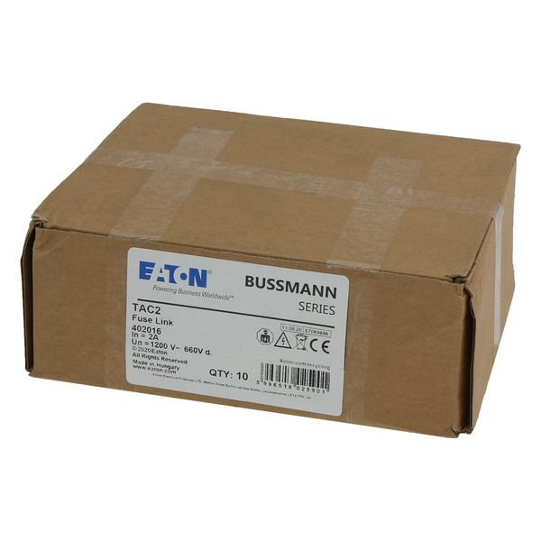 Fuse-link, high speed, 2 A, AC 1200 V, DC 660 V, BS2692-1, 22 x 139 mm, BS image 10