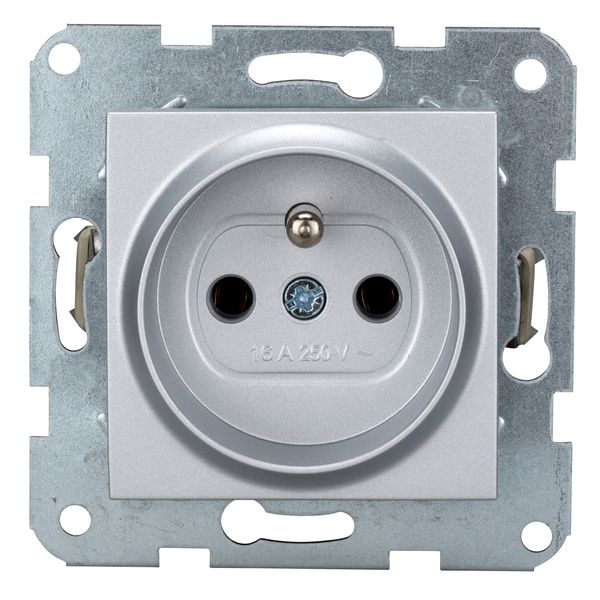 Pin socket outlet, screw clamps, silver image 4