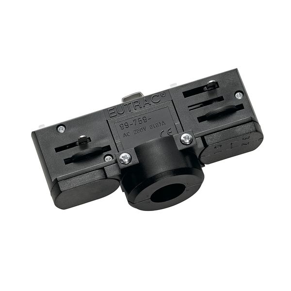 EUTRAC 3-phase track adapter incl. mounting accessory, black image 1