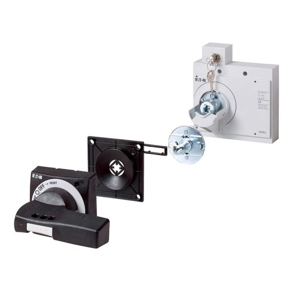 Door coupling rotary handle, black, +key lock, size 3 image 3