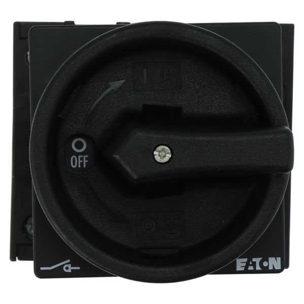 Main switch, P1, 40 A, rear mounting, 3 pole + N, 1 N/O, 1 N/C, STOP function, With black rotary handle and locking ring, Lockable in the 0 (Off) posi image 11
